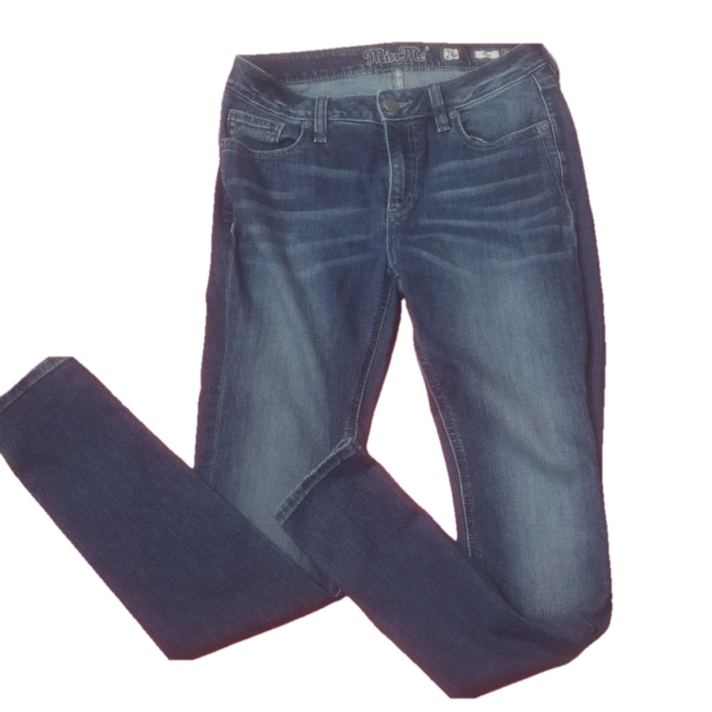 MISS me skinny bedazzled back pocket jeans size 26